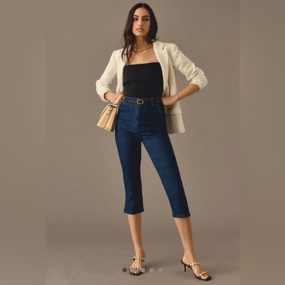 Anthropologie Maeve Slim Capri High-Rise Straight-
Leg Jeans Size 32 /14
